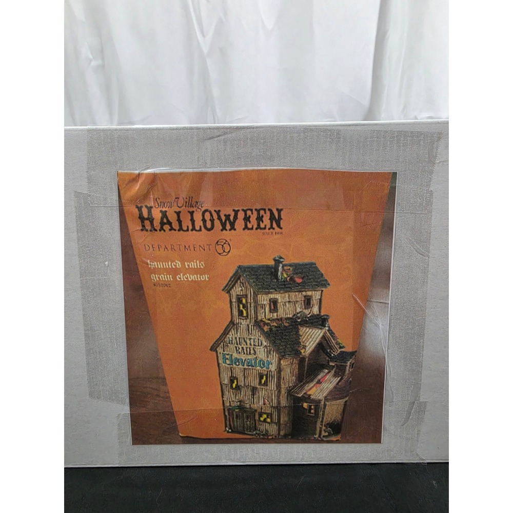 Dept56 Halloween Haunted Rails Grain Elevator 4030742 No orig box or light